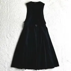 24AW 美品 北欧、暮らしの道具店 品よくまとまるジャンパースカート 紺 S