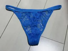 レディース レース Tバック ショーツ ブルー 新品未使用　セクシー下着ですのサムネイル