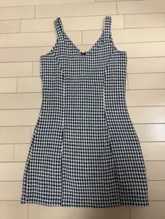Dazy チェック柄 ノースリーブ ミニワンピース M