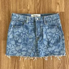 H&M 90's Mini フラワープリントデニムスカート