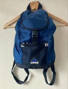 90s adidas ACE社製 高級ナイロン ギミック ナップサック ネイビー