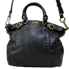 COACH 18625 2WAY 黒 レザー ハンドバッグ