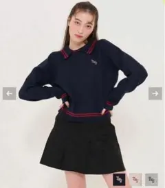 TNJ 襟付きセーター ネイビー