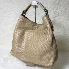 エポカ　EPOCA 編み込みトートバッグ　ベージュ　ワンショルダー　A4収納可能