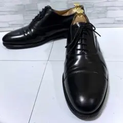 極美品 バーウィック 4409 ビジネスシューズ UK6 ストレート 本革 黒