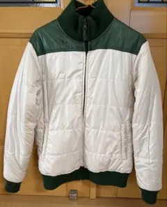 リバーシブルジャンバー　ホワイト・グリーン キルティングジャケット　白✖️緑