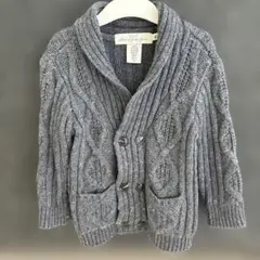 H&M L.O.G.G. ニットカーディガン グレー 85cm
