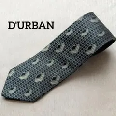【美品】D'URBAN ダーバンネクタイ 幾何学模様 モノトーンのサムネイル