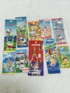 ご当地ハローキティ　根付け　18個 まとめ売り ハローキティ 根付け まとめ売りセット ご当地キティ レア サンリオ