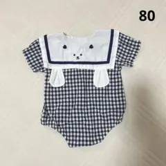 ウサ耳セーラーロンパース　80