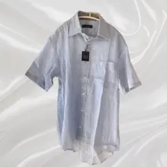 【新品タグ付き】　【DAKS】 リネン混　半袖シャツ　襟内側ハウスチェック