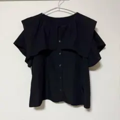 コラボ　tal yumi mysacloset しまむら　田中里奈　黒　ブラウス