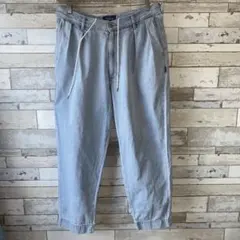 Keboz 2タックイージーバギーデニム sizeL 日本製 ウォッシュド加工