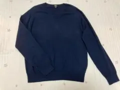 UNIQLO ネイビー 綿100% ニット　トップスM