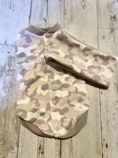 ピンク小花入り迷彩柄のスヌードセット