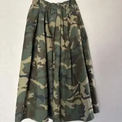 DMG カモフラ柄　マキシ丈スカート　ロングスカート　フリーサイズ