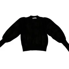 ZARA バルーンスリーブ ニット ブラック GISELe掲載