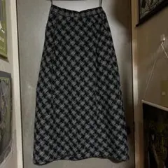 幾何学模様 フレアロングスカート