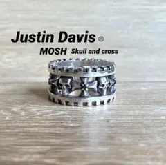ジャスティンデイビス MOSH スカル クロス リング 約20.5〜21号の間位のサムネイル