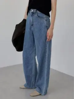 ナエ　Na.e 　Wide Loose Jeans _Deep Blue