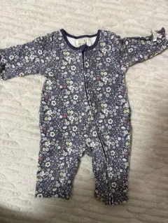 ネイビー花柄ロンパース プティマイン