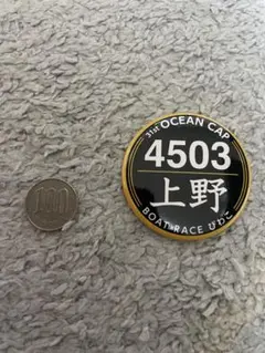 ボートレース オーシャンカップ 缶バッジ 4503上野真之介選手