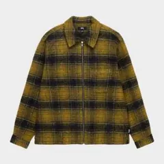 Stussy Plaid Zip Shirt Black/Yellow モヘアのサムネイル