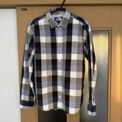 THE NORTH FACEパープルレーベル チェック柄 長袖シャツ M
