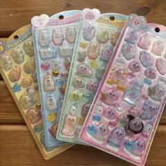 国内正規品！うるちゅるPOP SEALおぱんちゅうさぎ&んぽちゃむ 4枚セット