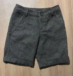 グレー系 チェック柄 ショートパンツ　ｓ相当
