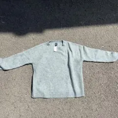 GAP90s グレー リブ編み クルーネックセーター