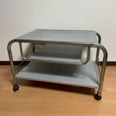 パンチングメタル　テーブル　ワゴン　ミッドセンチュリー　ポストモダン