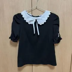エブリン　半袖カットソー　黒のサムネイル