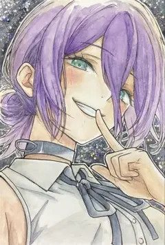 【匿名配送】手描きイラスト チェンソーマン レゼ ラメ入り