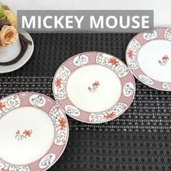Disney ミッキーマウス ☆和柄 花柄模様 陶器皿(3枚セット) 第一生命のサムネイル