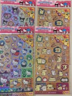 サンリオキャラクターズ　キラッとシール　3種4枚セット