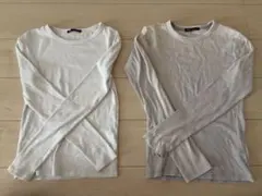 ZARA 長袖カットソー 2枚セット リブ クルーネック