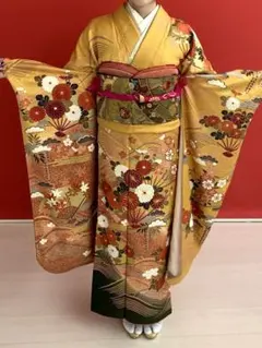 振袖 一式小物、髪飾り付き｜身長155cm前後 素材不明ですが正絹と思われます