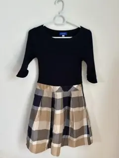 クレストブリッジチェックドッキングワンピース サイズ38 ネイビー