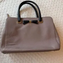 Kate Spade リボン付きトートバッグ 薄紫色