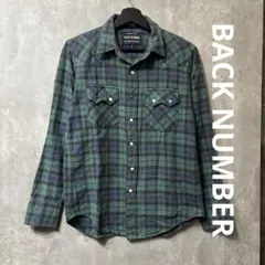 BACK NUMBER バックナンバー チェックシャツ S 厚手 ネルシャツ