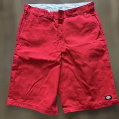 ディッキーズ ハーフパンツ 赤 34サイズのサムネイル