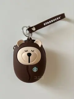 韓国 Starbucks スタバ コーヒー豆ベアリスタ キーリング ポーチ D
