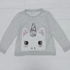 H&M ユニコーン トレーナー グレー 100 キッズ　2-4Y