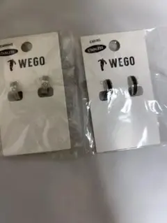 WEGO イヤーカフ 2セット シルバー ブラックのサムネイル