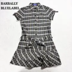 バーバリー ブルーレーベル シャツワンピース ミニワンピース フリル