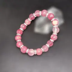 【高品質】天然石パワーストーン　花翡翠ブレスレット　10㎜　シルバーロンデル