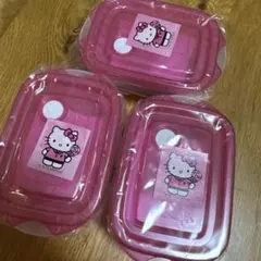 非売品 ハローキティ 保存容器 (ピンク)３個セット