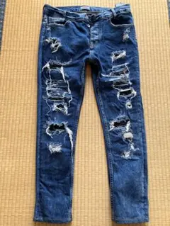 ZARA MANダメージデニムパンツ USA 32