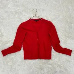 美品✨ バナナリパブリック カーディガン ニット レッド 長袖 Vネック 春